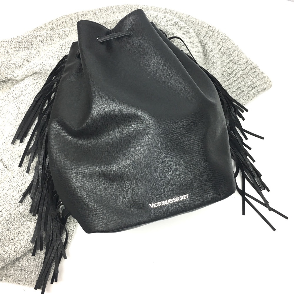 Victoria Secret Fringe Drawstring Backpack